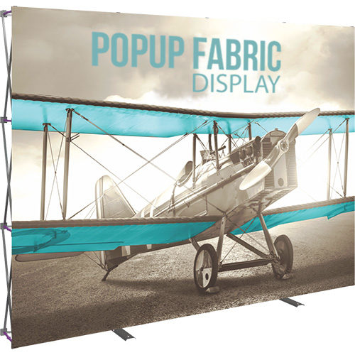 Trade show popup fabric display booth backdrop wall 10ft straight