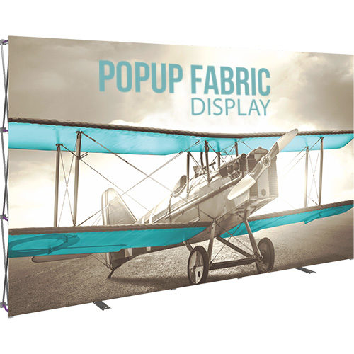 Trade show popup fabric display booth backdrop wall 13ft straight