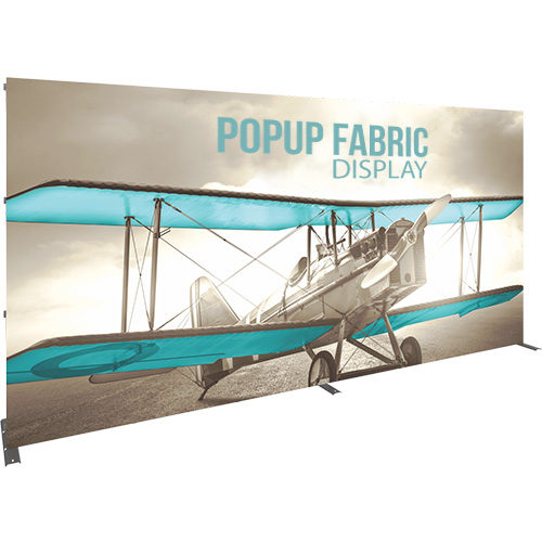 Trade show popup fabric display booth backdrop wall 15ft straight