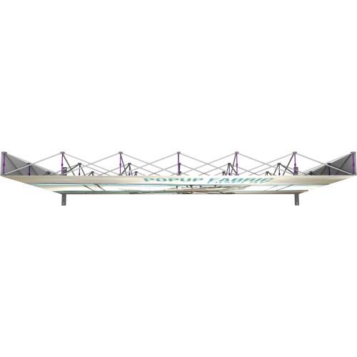 Trade show popup fabric display booth backdrop wall 15ft straight top