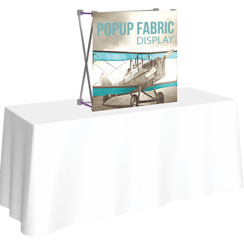 Trade show popup fabric display booth backdrop wall 2.5ft straight