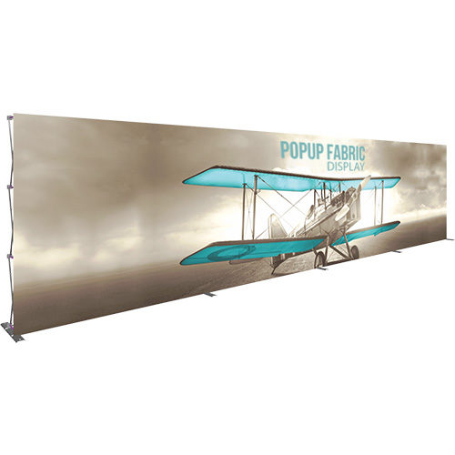 Trade show popup fabric display booth backdrop wall 30ft straight