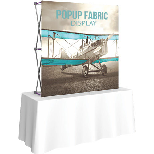 Trade show popup fabric display booth backdrop wall 5ft straight