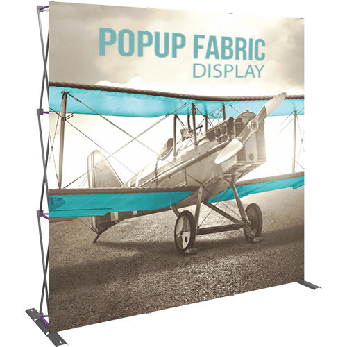 Trade show popup fabric display booth backdrop wall 8ft straight