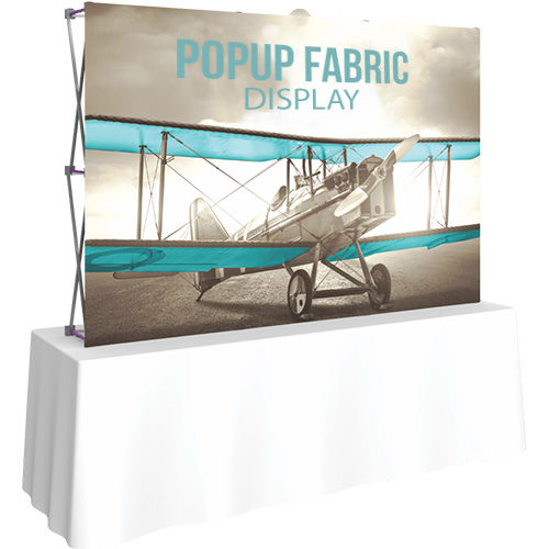 Trade show popup fabric display booth backdrop wall 8ft straight