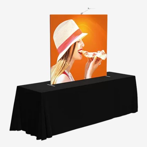 6ft Straight Tension Fabric Tabletop display for tradeshow