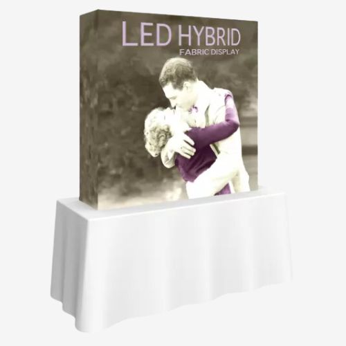LED 5ft Hybrid Fabric Table Top Display – 2 x 2 display for tradeshow